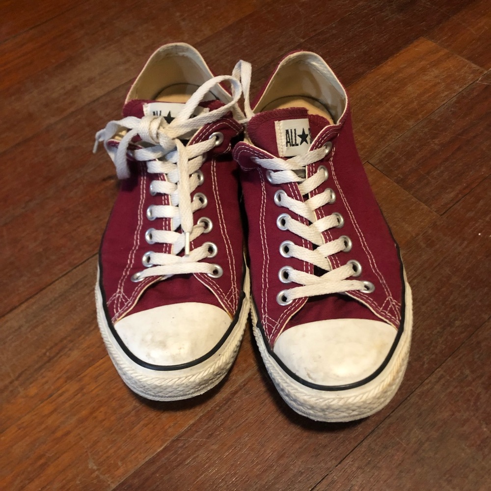 Maroon Low Top Converse